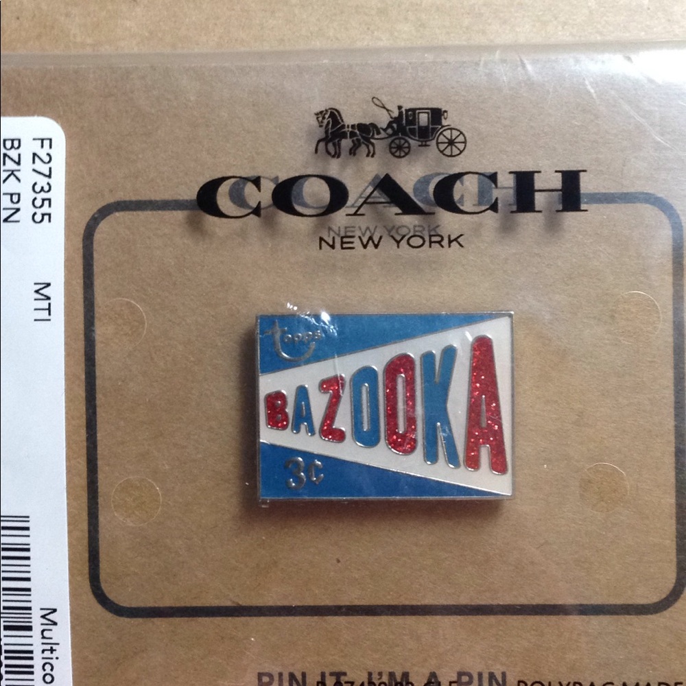 Coach limited edition bazooka pin NWT